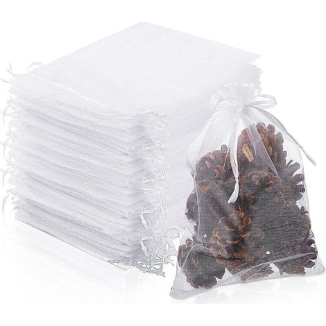 Obstschutznetz – Weißes Organza, 15 X 20 Cm – Für Obstbäume Und -pflanzen – 100er-packung