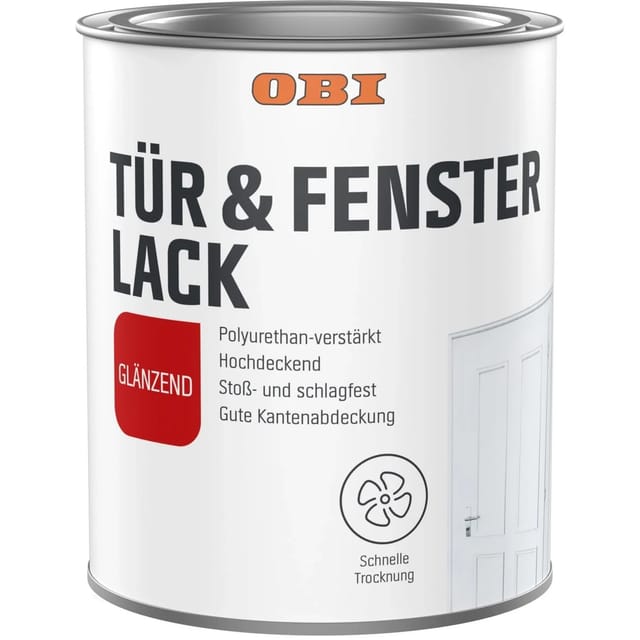 OBI Fenster- und Türenlack Weiß glänzend 375 ml