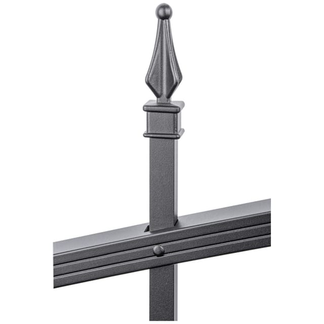 Zaunfeld Chaussee Lichte Breite 200 cm Höhe 100 cm Alu Schwarz Matt verstellbar