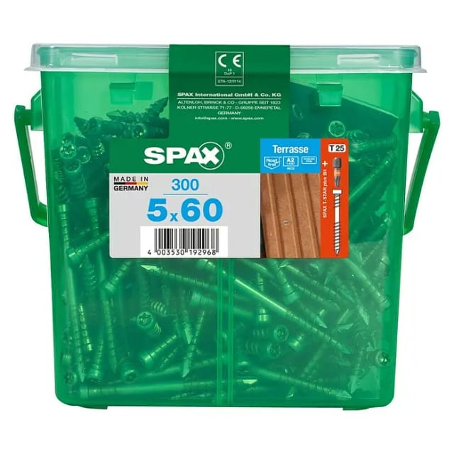 Spax Zylinderkopf Terrassenschraube T-Star plus-Antrieb Ø 5 mm x 60 mm 300 Stück