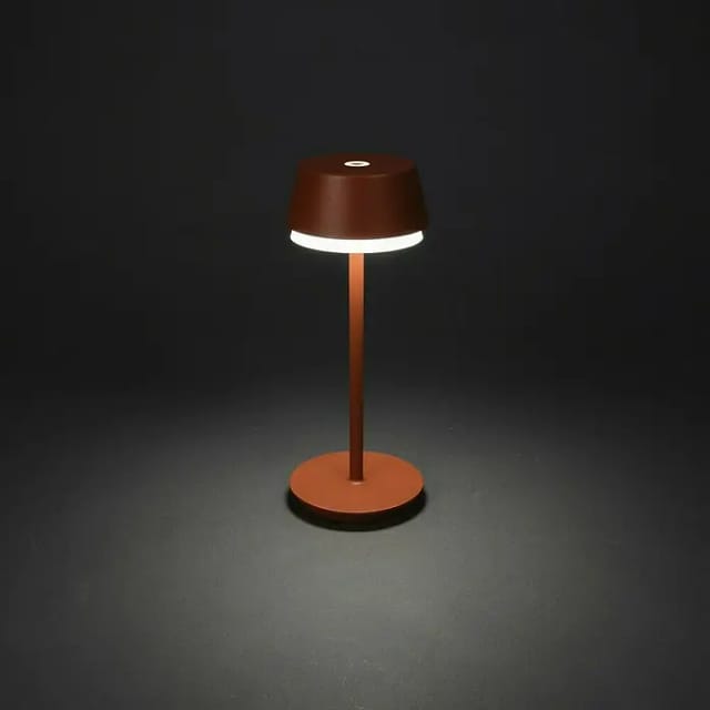 Konstsmide LED-Akku- Tischleuchte Lyon Terracotta RGBW 30 cm x Ø 12 cm