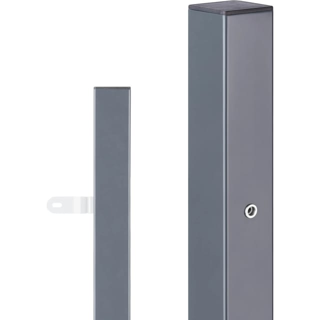 Zaun-Endpfosten Chaussee 5,1 cm x 5,1 cm Höhe 150 cm Alu Anthrazit
