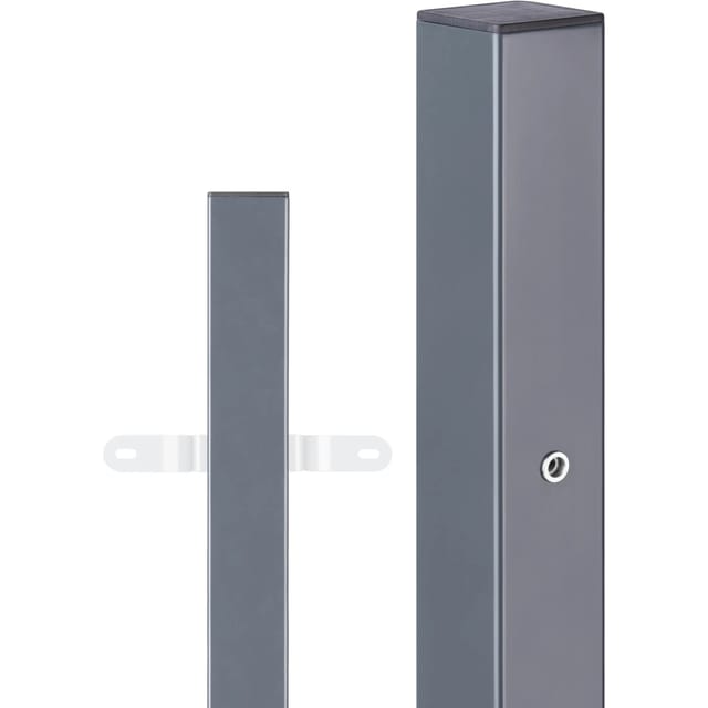 Zaun-Mittelpfosten Chaussee 5,1 cm x 5,1 cm Höhe 150 cm Alu Anthrazit