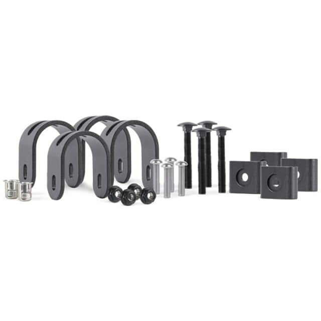 Zaunfeldhalter-Set Komplett für Zaunfeld Chaussee Alu Schwarz Matt