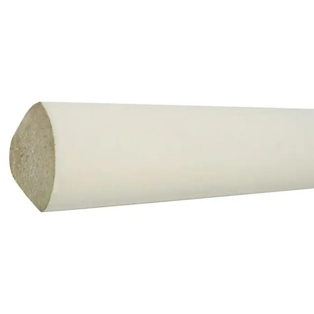 Viertelstab Kunststoff Weiß 12 mm Länge 2000 mm