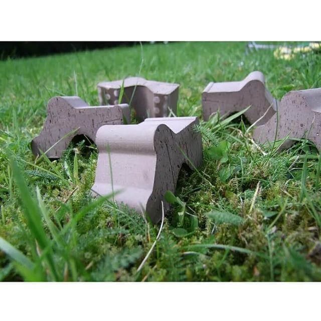Terrakottafuß 4 cm 3er Set Basalt