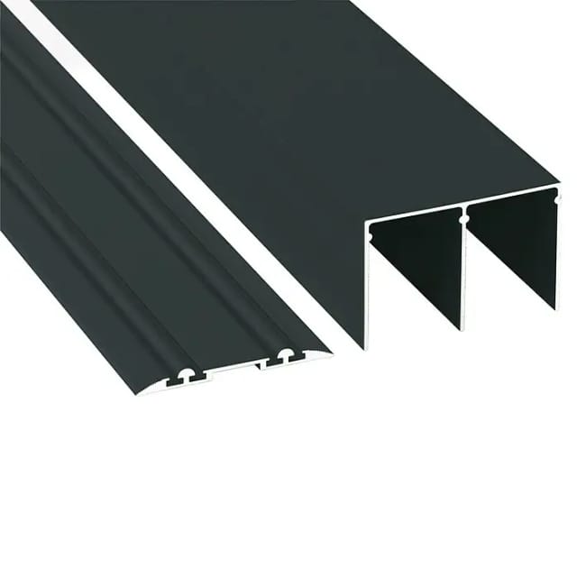 Schienen-Baupaket Profil Schwarz 2-spurig 3000 mm