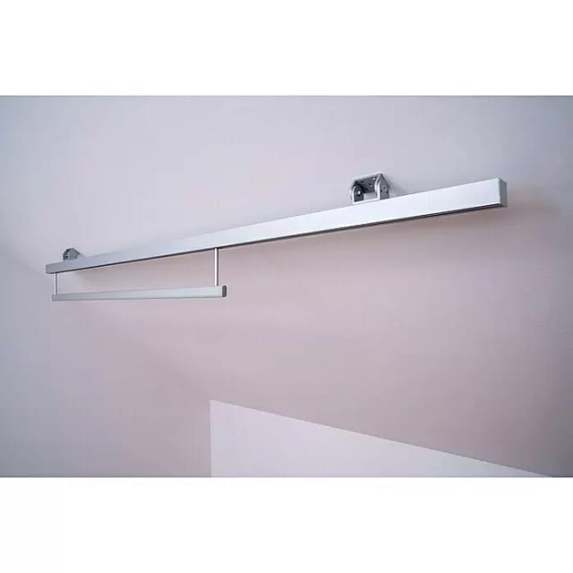 Kleiderstange Fahrbar mit 190 cm-Laufschiene 100 cm x 3 cm x 1,5 cm