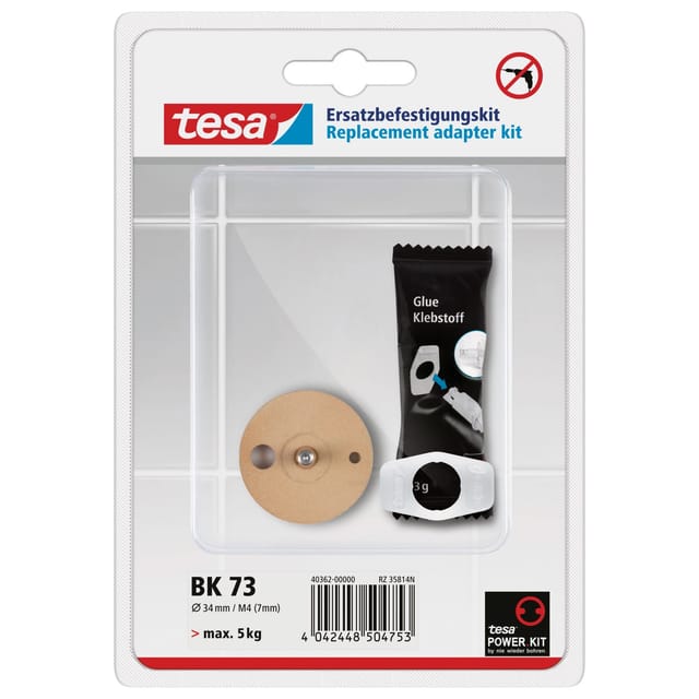 Tesa Ersatzbefestigungskit Bath Spare BK 73 aus Kupfer 3-tlg.