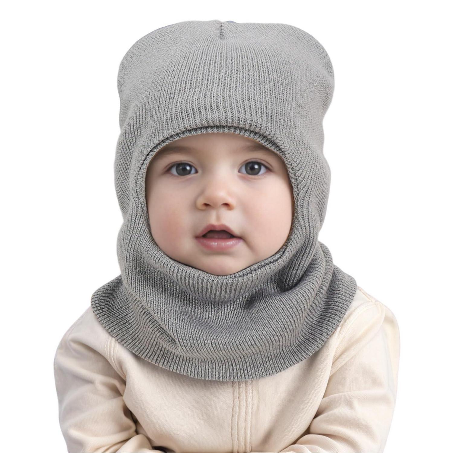 Kinder Schlupfmütze Mit Schal, Warm & Winddicht, Für Mädchen & Jungen