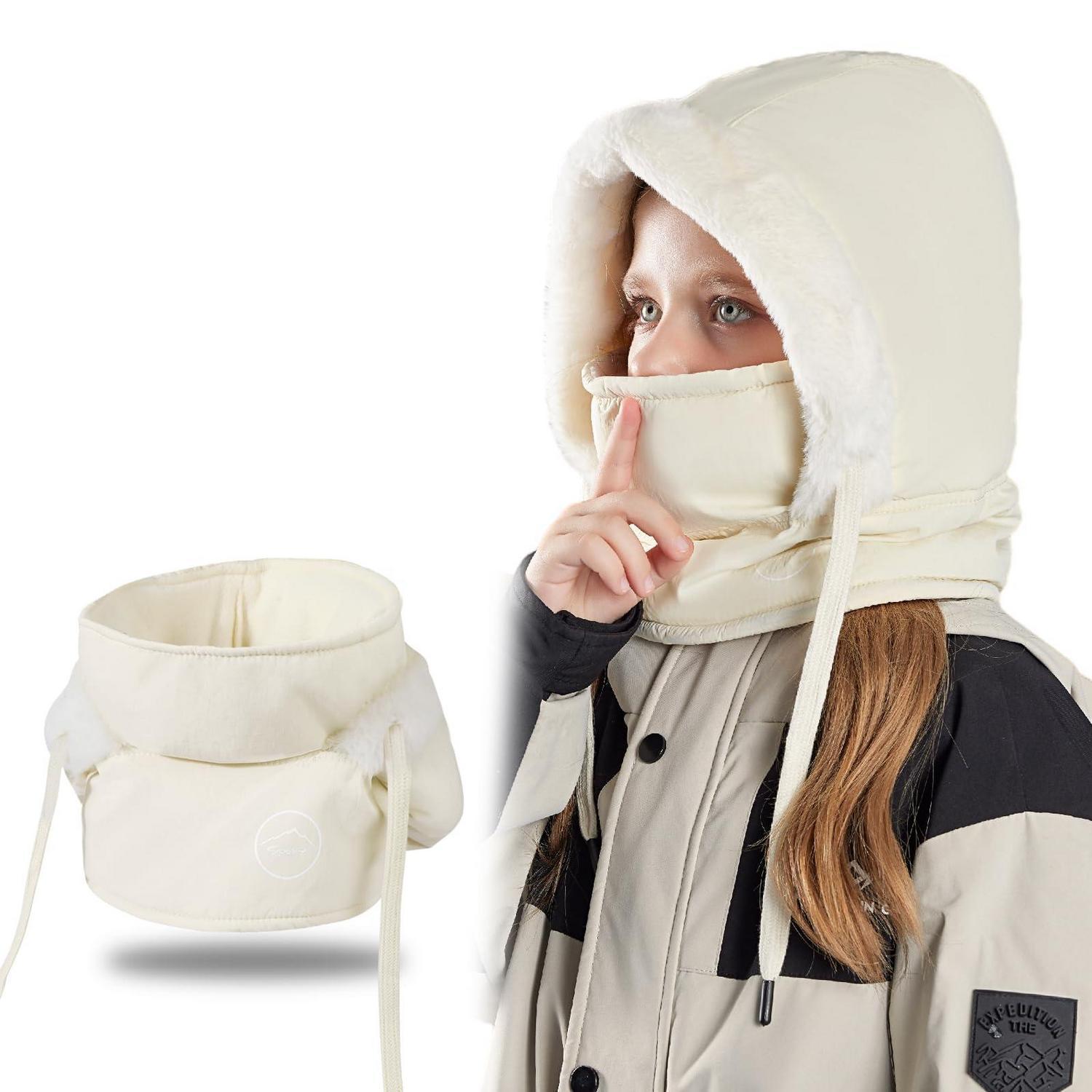 Kinder Sturmhaube Winter Mit Fleece, Winddicht, Für Jungen & Mädchen 4-10 Jahre