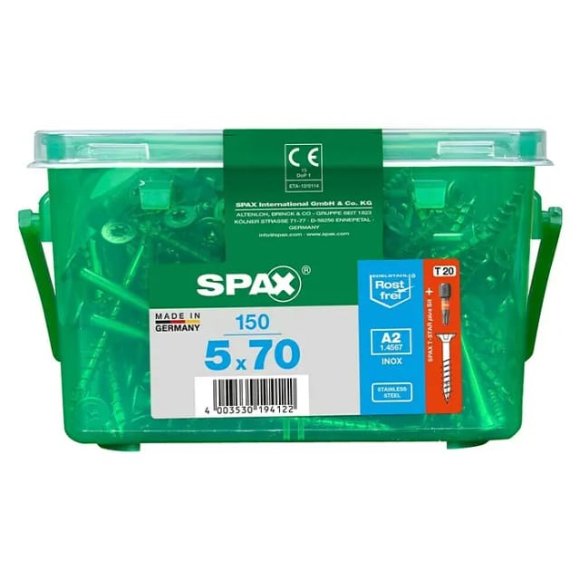 Spax Senkkopf Terrassenschraube T-Star plus-Antrieb Ø 5 mm x 70 mm 150 Stück