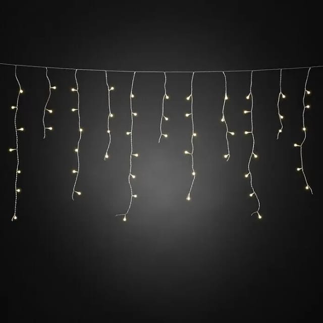 Konstsmide LED Lichtervorhang Eisregen Globes 400 warmweiße LEDs innen und außen