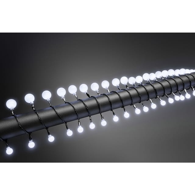 Konstsmide LED Globelichterkette Rund 80 Groß&Klein Kaltweiß