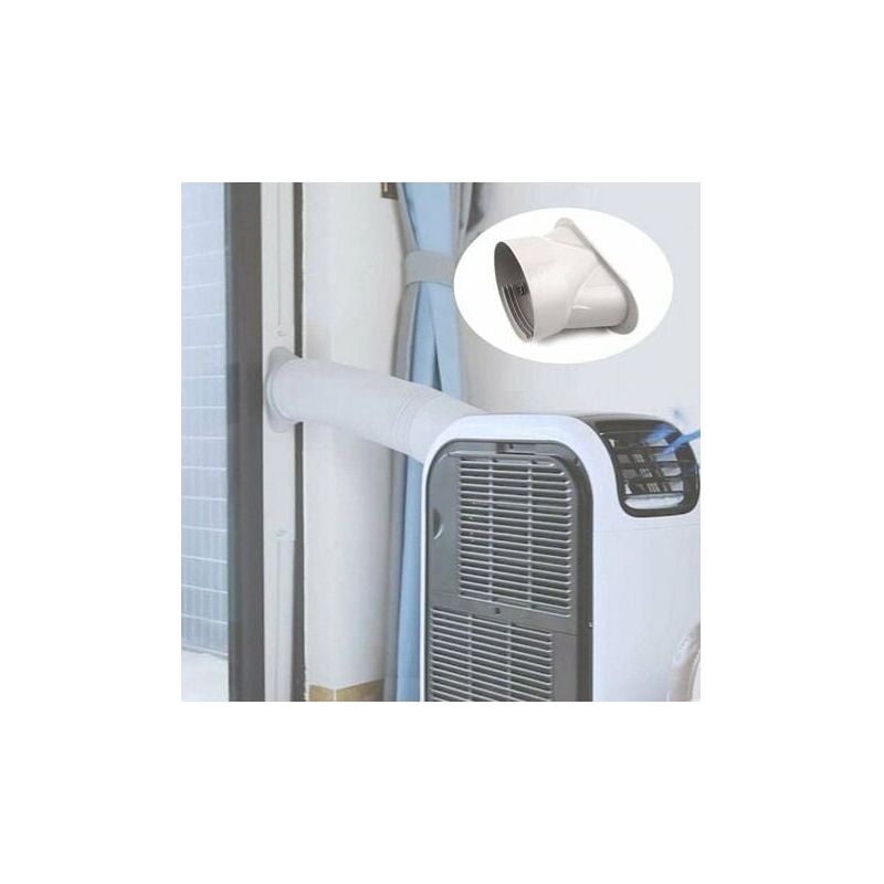 Abluftschlauchadapter – Für Mobile Klimageräte – 130 Mm Flachstecker – Universelles Linksgewinde – 1 Stück