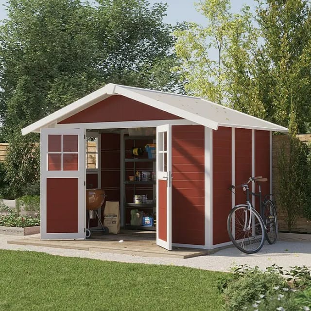 Grosfillex Kunststoff-Gartenhaus Deco H 7.5 Rot BxT: 315 cm x 239 cm