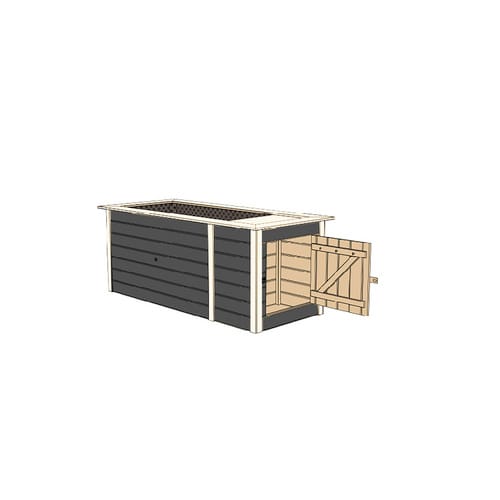 Weka Hochbeet mit Schrank Anthrazit