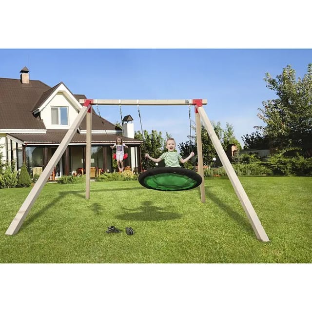 Weka Doppel-Schaukel Tabaluga inkl. Nestschaukel 240 cm x 340 cm x 290 cm