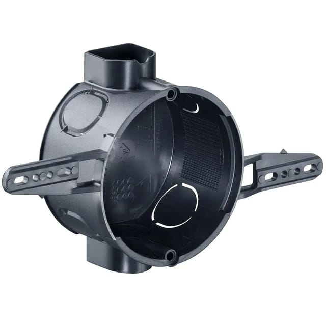 Kaiser Gerätedose 1055-62 mit Nagelbefestigung Ø 60 mm x 46 mm Schwarz