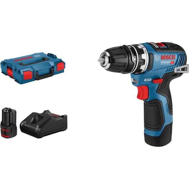 Bosch Professional Akku Bohrschrauber GSR 12V-35 FC mit 2 x 3 Ah in L-Boxx