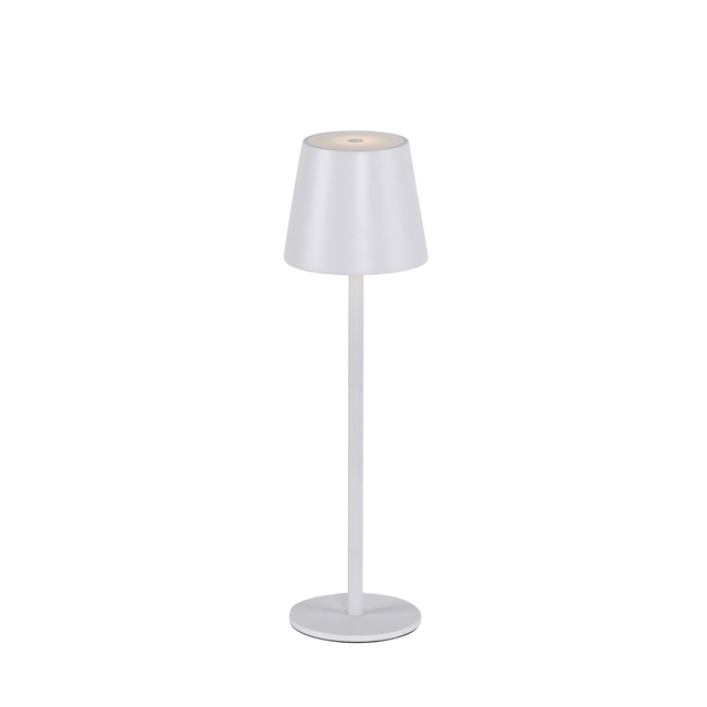Just Light. LED-Akku-Tischleuchte Euria weiß 37 cm x Ø 110