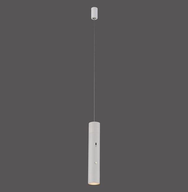 Just Light. LED-Akku-Pendelleuchte Attach Weiß 120 cm x Ø 16