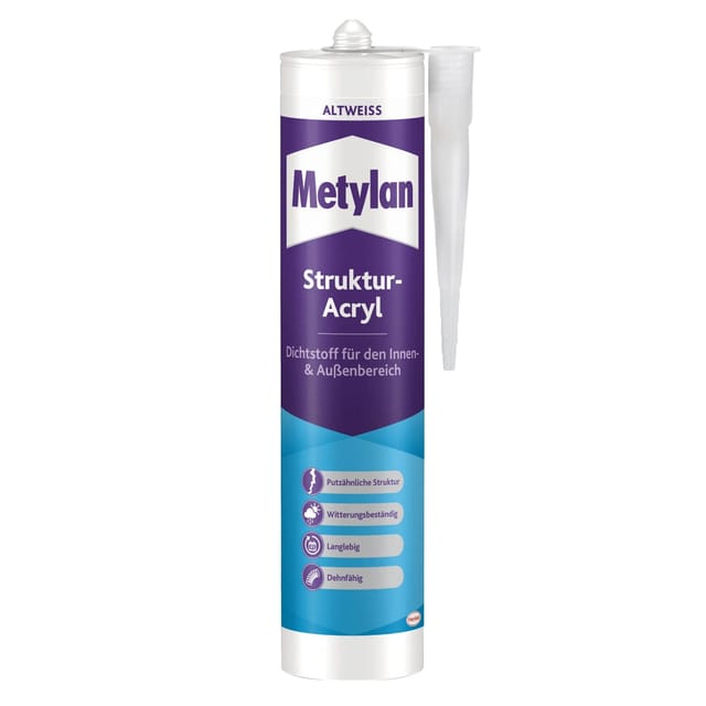 Metylan Strukturacryl 300 ml Kartusche Weiß