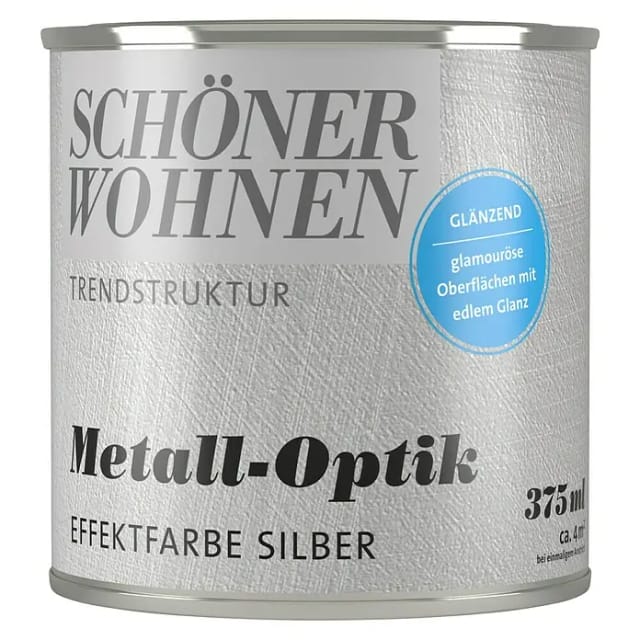 Schöner Wohnen Metall-Optik glänzend Silber 375 ml