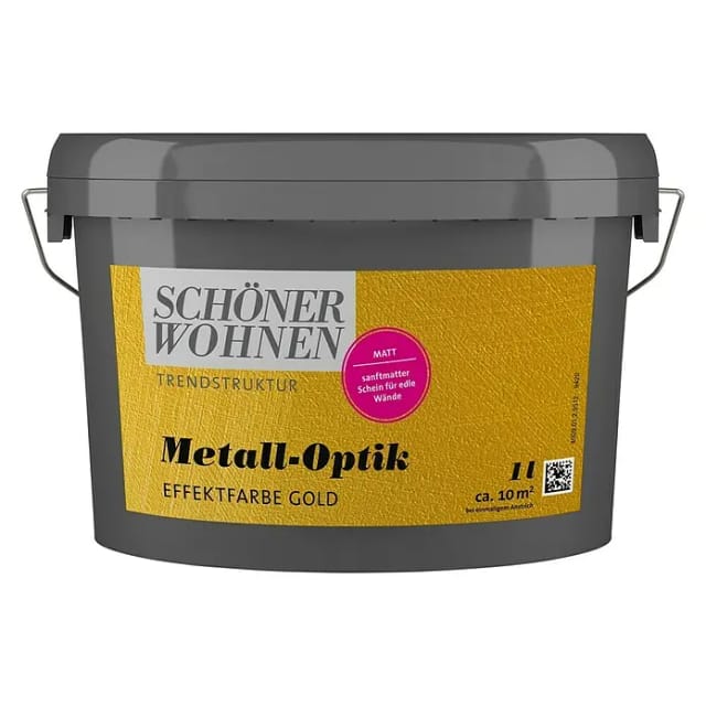 Schöner Wohnen Metall-Optik matt Gold 1,