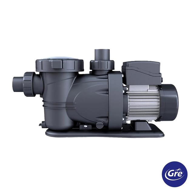 Gre Pool-Filterpumpe Selbstansaugende 2 PS bis zu 27 m³/h Schwarz