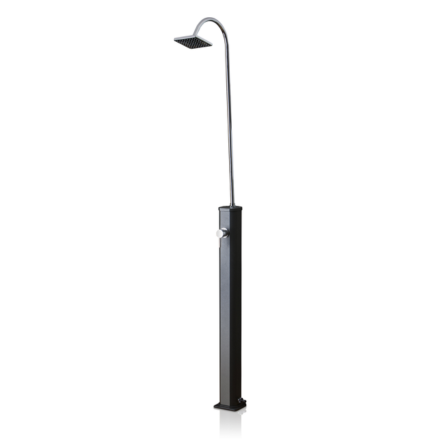 Gre Solardusche aus Aluminium 18, Schwarz