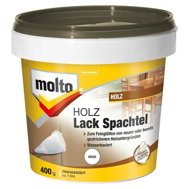 Molto Holz-Lackspachtel 400 g Weiß