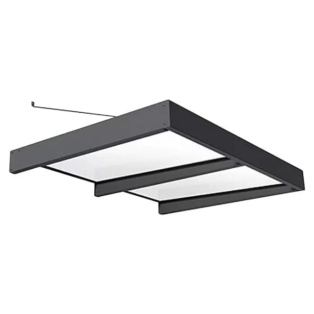 Canopia Vordach Sophia XL 1,9 m x 1,4 m Schwarz-Transparent