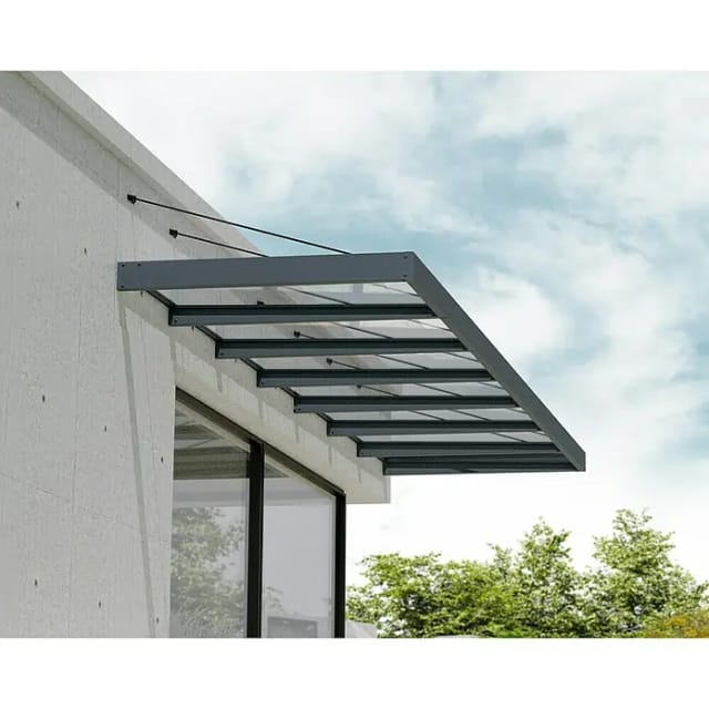Canopia Vordach Sophia XL 6,6 m x 1,4 m Schwarz-Transparent