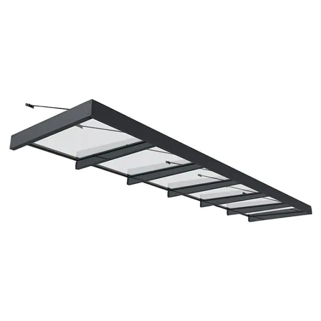 Canopia Vordach Sophia XL 5,7 m x 1,4 m Schwarz-Transparent