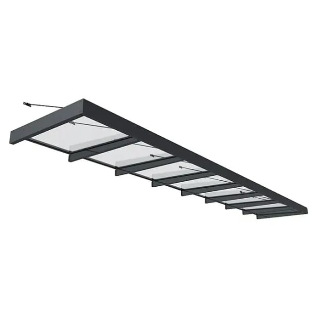Canopia Vordach Sophia XL 7,5 m x 1,4 m Schwarz-Transparent