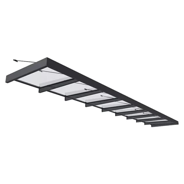 Canopia Vordach Sophia XL 8,5 m x 1,4 m Schwarz-Transparent