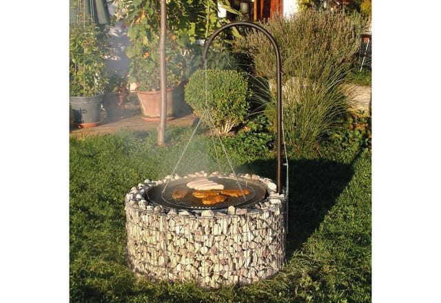 Bellissa Gabionen Grill- und Feuerstelle 92 cm x 40 cm x 142 cm