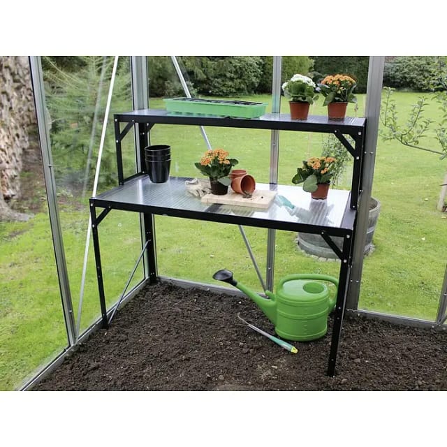 Aufsatz für Alutisch HKP 121 cm x 28 cm Schwarz