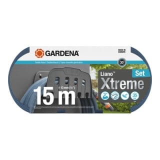 Gardena Liano™ Xtreme 15 m Set mit Wandschlauchhalter Ø 13 mm (1/2 Zoll)