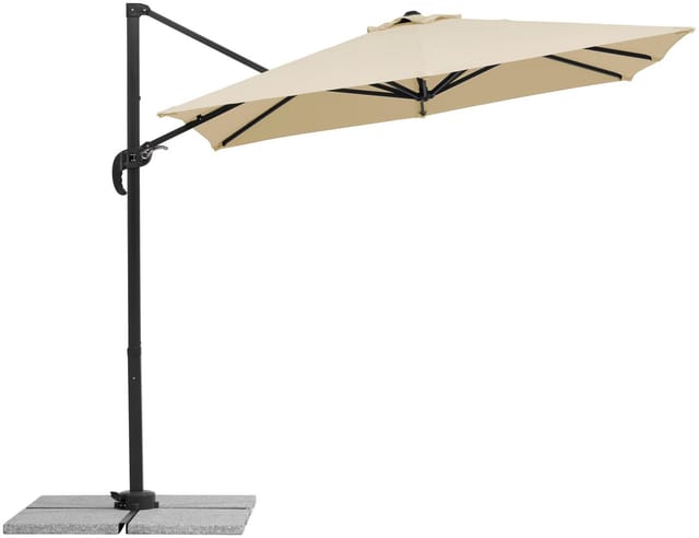 Schneider Ampelschirm 230 cm x 230 cm Natur mit Dreh- & Neigungsfunktion
