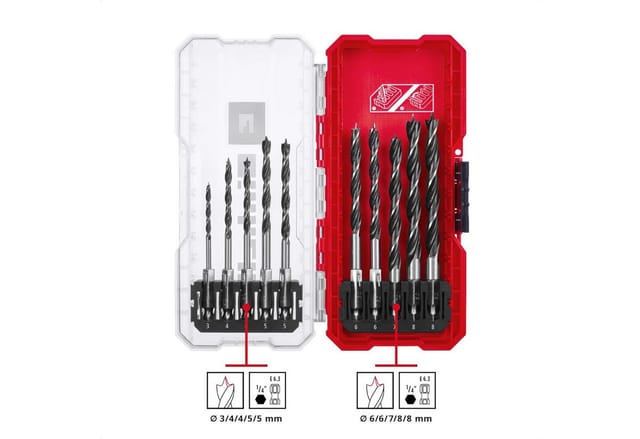 Einhell Holzspiralbohrer-Set S-Case 10-teilig