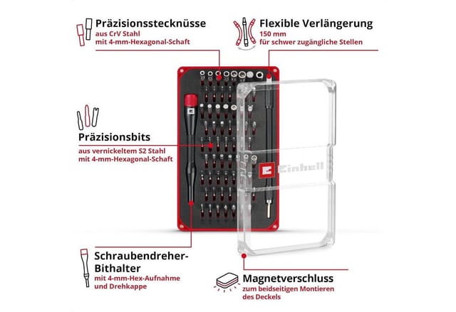Einhell Präzisions- und Elektronik-Reparatur-Set 66-teilig