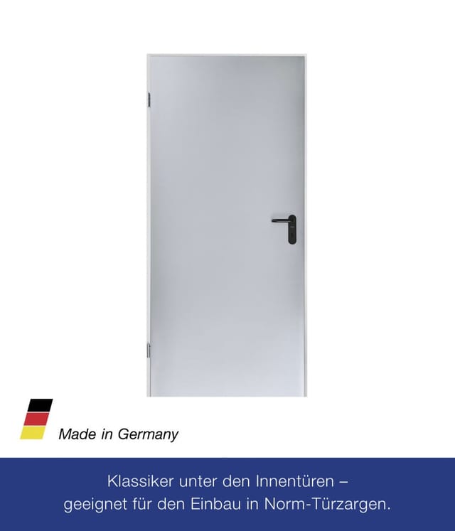 ZK-Tür-Element eingehängt Verzinkt 875 mm x 2000 mm x 80 mm DIN Links