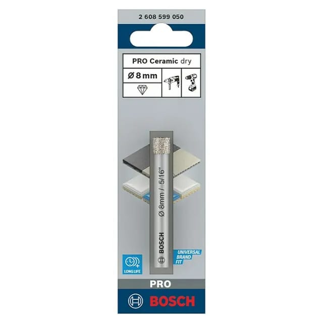 Bosch Diamantbohrer für Keramik 8 mm x 66 mm