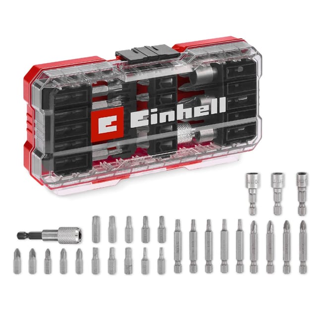 Einhell Bit- und Steckschlüssel-Set CrV-Stahl 28-teilig