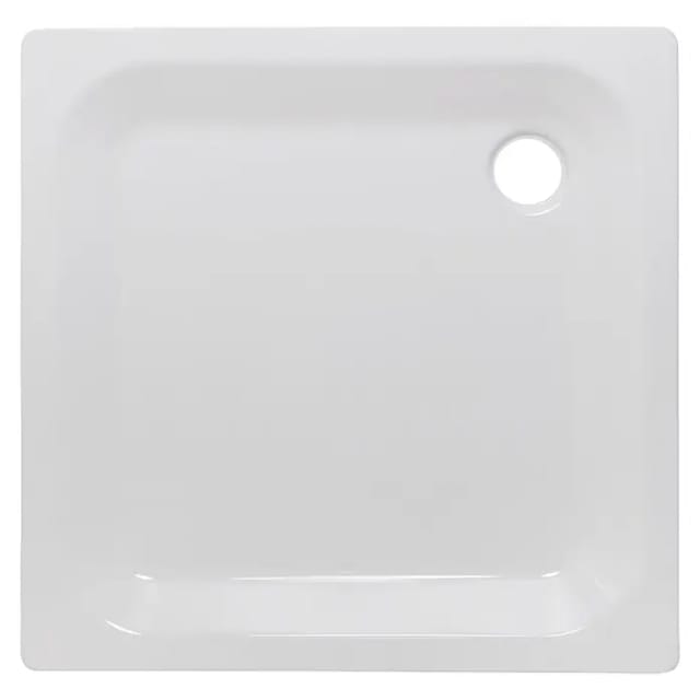 Sanicomfort Stahl Duschwanne 90 cm x 90 cm x 6,5 cm Weiß