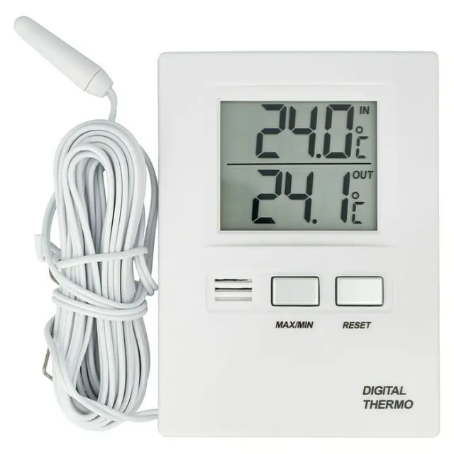 TFA Digitales Innen-Außen-Thermometer Weiß
