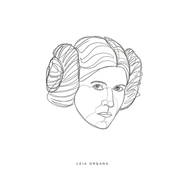 Komar Wandbild Star Wars Leia 50 x 70 cm