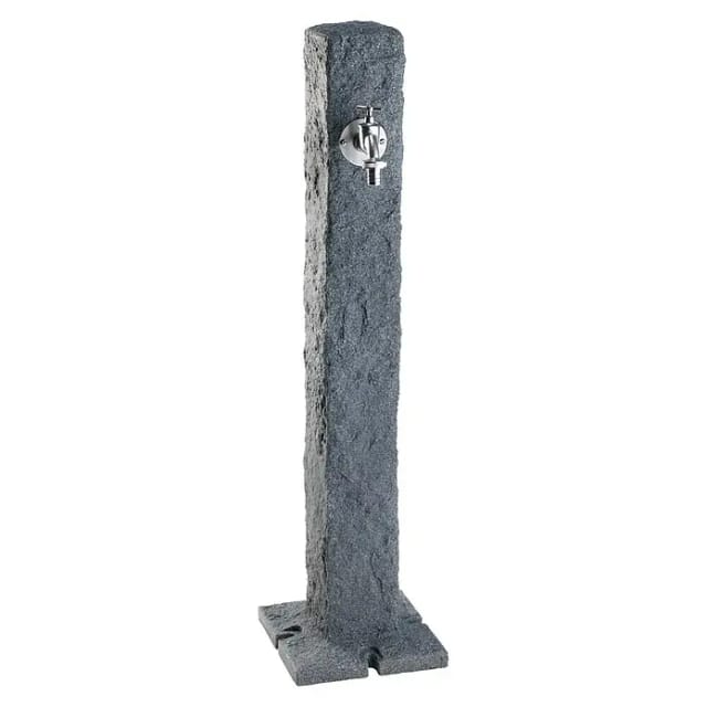 Garantia Granit Wasserzapfsäule Darkgranite mit Chrom-Auslaufhahn